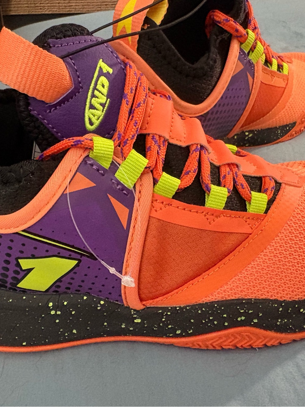 And1 Kids Sneakers in Orange, Purple, Neon Yellow